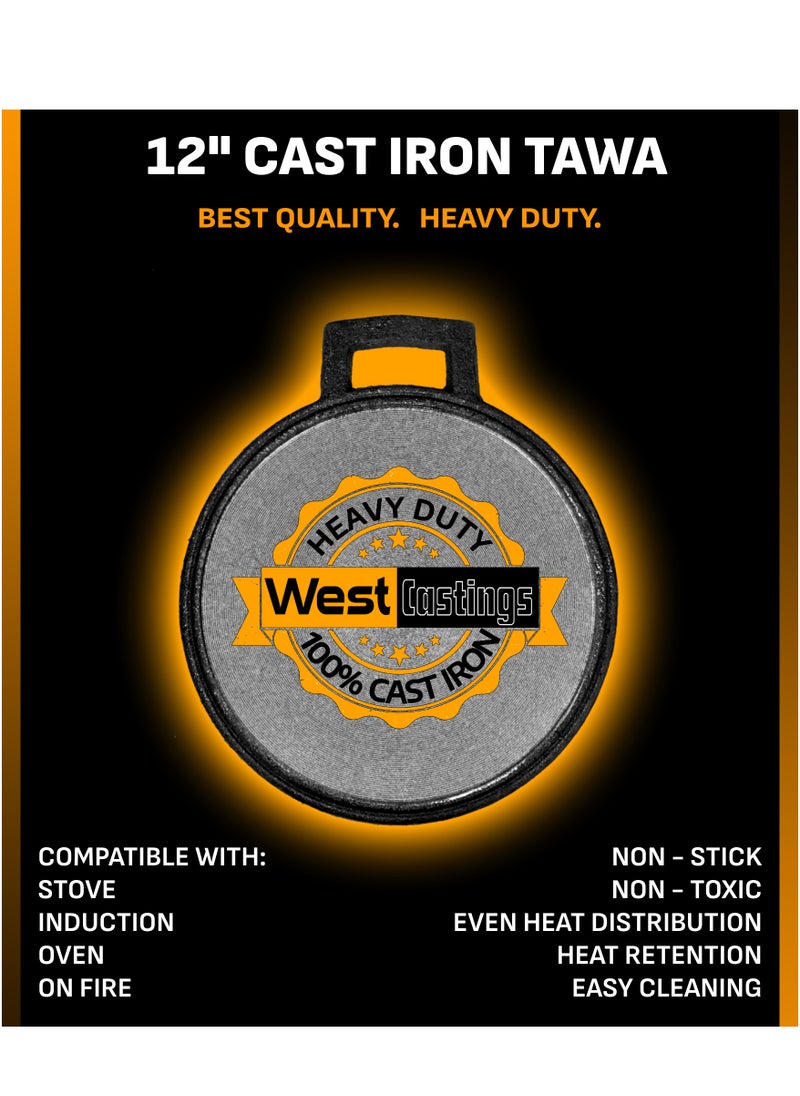 Cast Iron Cookware CAST IRON TAWA 12"  - Image 5