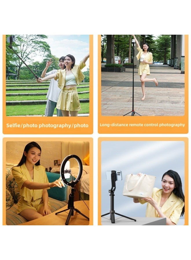 2024 Selfie Stick Floor Tripod Photo Selfie 360 Degree Rotation Mobile Phone Wireless Live Broadcast Shooting Support-Color:White 100cm  + 15m Bluetooth Remote Control Charging Model  - Image 2