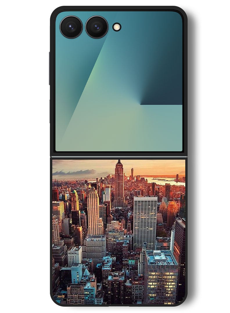 Theodor Case Compatible with Samsung Galaxy Z Flip 7 - 6.9 Inch Protection Shockproof Bumper Cover Newyork City - Image 1