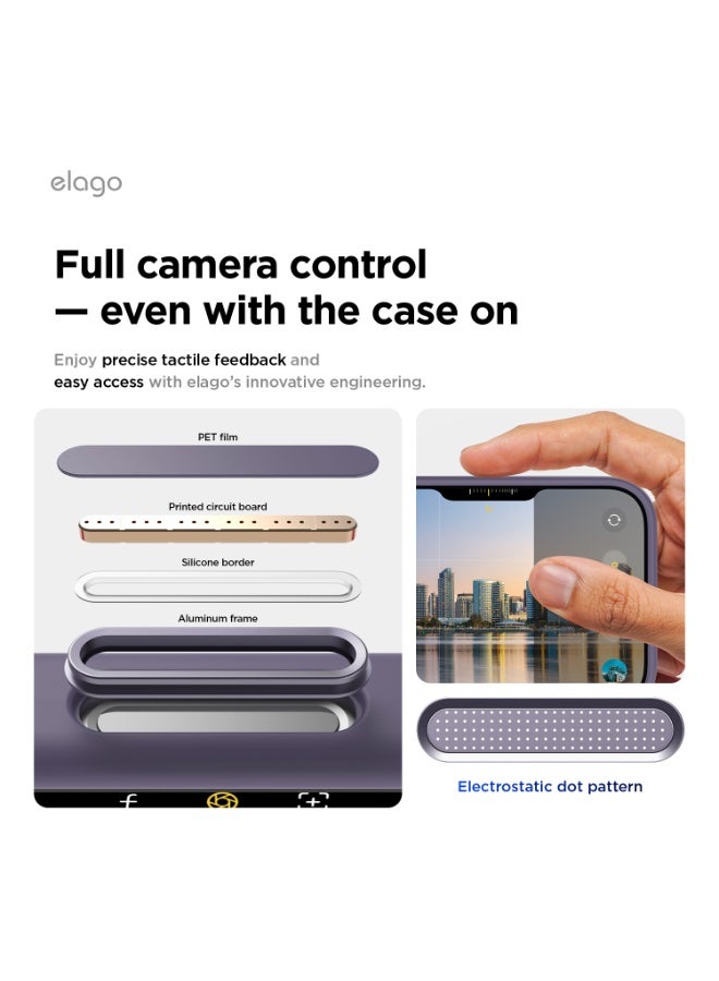 Elago Magnetic Liquid Silicone for iPhone 17 Pro case cover [Camera Control Button Cover] compatible with MagSafe Shockproof - Deep lavender - Image 3