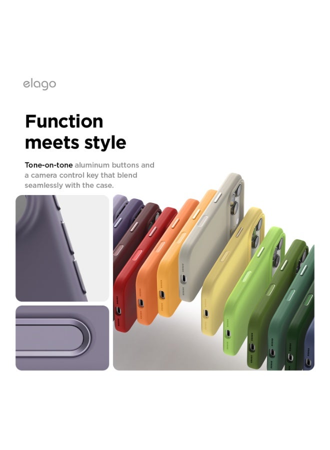 Elago Magnetic Liquid Silicone for iPhone 17 Pro case cover [Camera Control Button Cover] compatible with MagSafe Shockproof - Deep lavender - Image 4