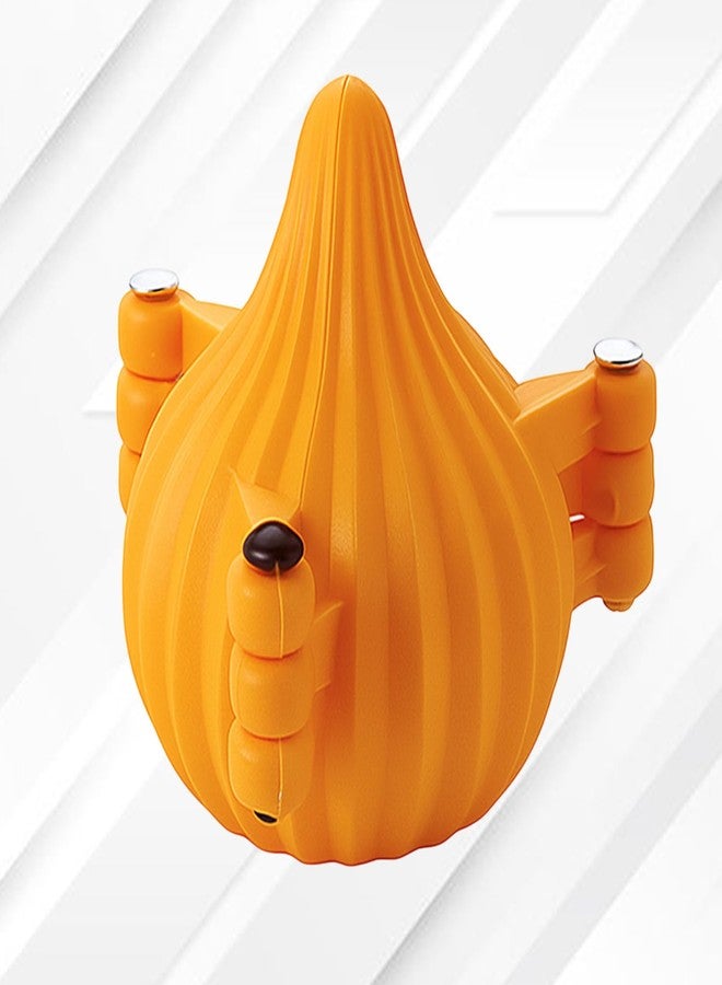 Oc9 Plastic 3 Fold Modak Maker Mould/Laddoo Moulder/Chocolate Modak Shaper Sacha for Ganpati, Diwali, Dussehra, and Other Festival (Pack of 1) Orange - Image 1