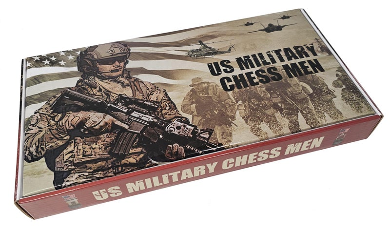 HPL US Military 16 Piece Chess Men Set Army Navy Air Force Marines Board Separate Army - Image 3