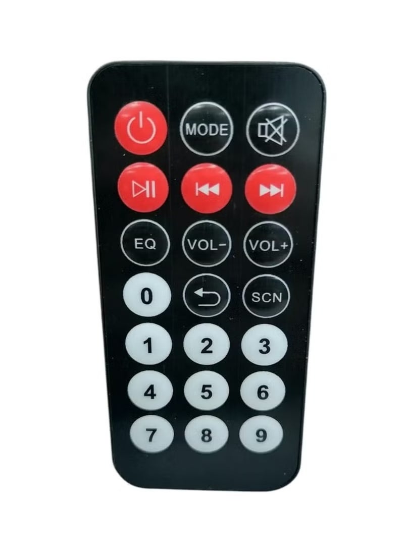 راديو HI-FI قابل لإعادة الشحن مع ريموت تحكم عن بعد، بطارية ذات سعة كبيرة، محمول ، راديو FM بنمط قديم، يدعم البلوتوث ومدخل بطاقة ذاكرة اس دي، يو اس بي
