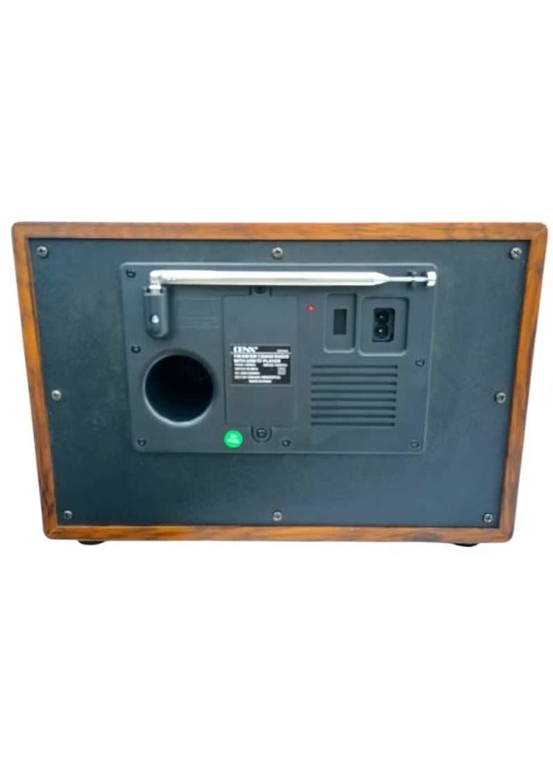 راديو HI-FI قابل لإعادة الشحن مع ريموت تحكم عن بعد، بطارية ذات سعة كبيرة، محمول ، راديو FM بنمط قديم، يدعم البلوتوث ومدخل بطاقة ذاكرة اس دي، يو اس بي