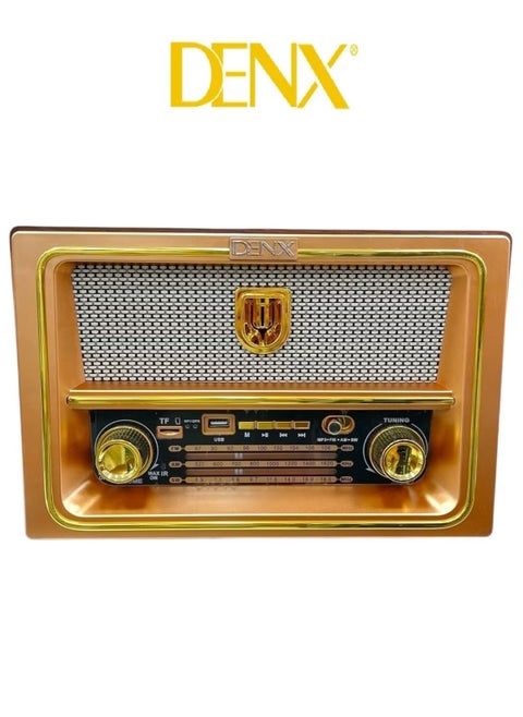 راديو HI-FI قابل لإعادة الشحن مع ريموت تحكم عن بعد، بطارية ذات سعة كبيرة، محمول ، راديو FM بنمط قديم، يدعم البلوتوث ومدخل بطاقة ذاكرة اس دي، يو اس بي