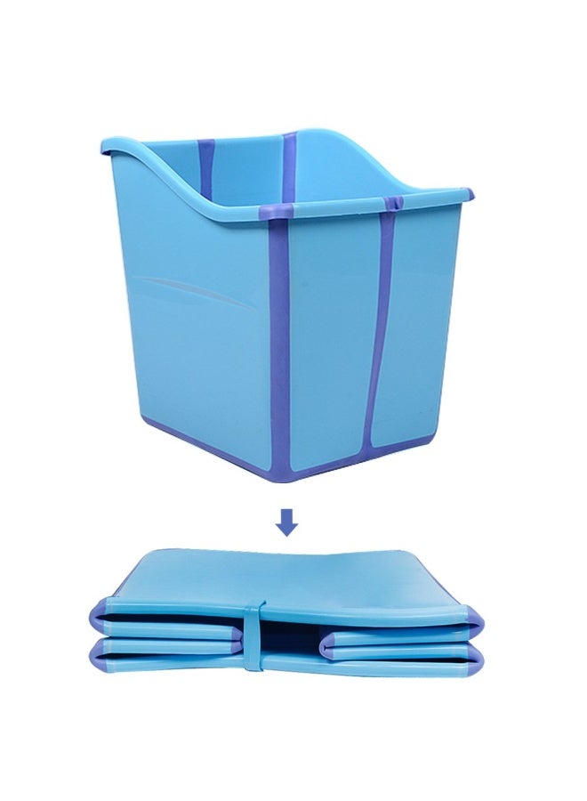 Medium Blue Weylan Tec Foldable Toddlers Children Baby Bath Tub For Kids Blue - Image 1