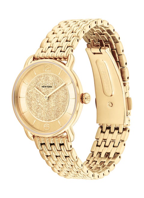 COACH ROUND ANALOG WOMEN'S GOLD CASE WATCH - 14504370