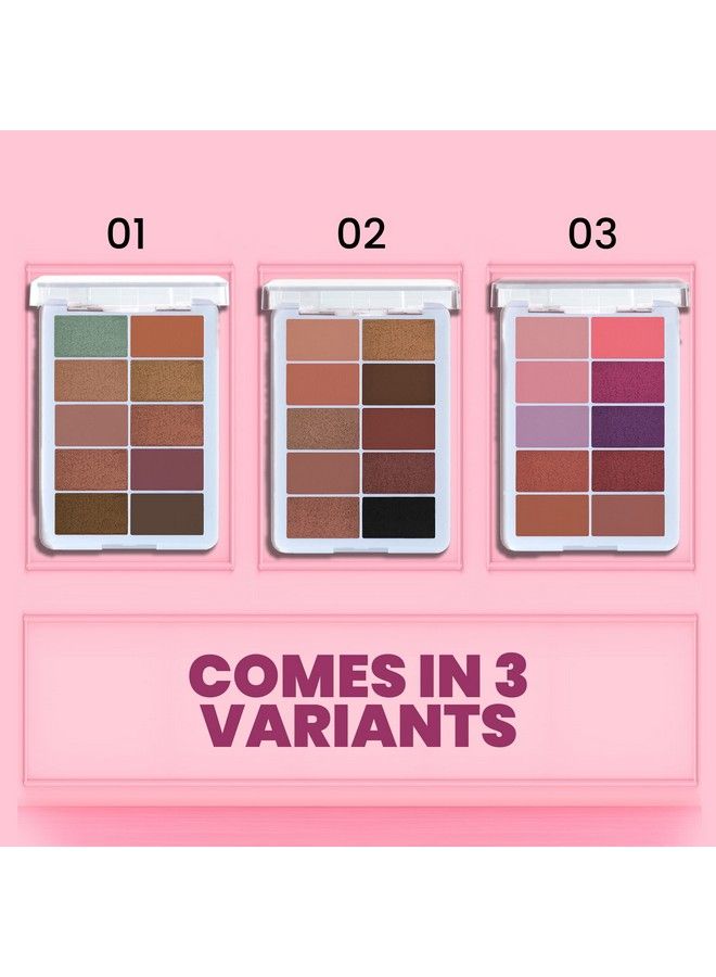 Mars لوحة ظلال العيون اللامعة والمطفية ; 10 درجات عالية الصبغة وسهلة المزج (10.0 جرام) (اللون 03) - Image 5