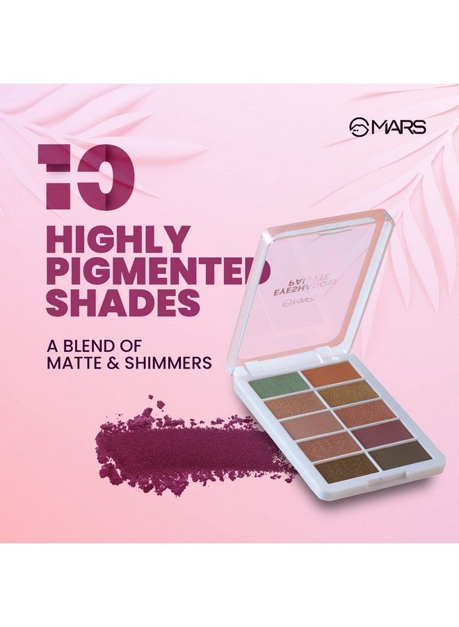 Mars لوحة ظلال العيون اللامعة والمطفية ; 10 درجات عالية الصبغة وسهلة المزج (10.0 جرام) (اللون 03) - Image 4