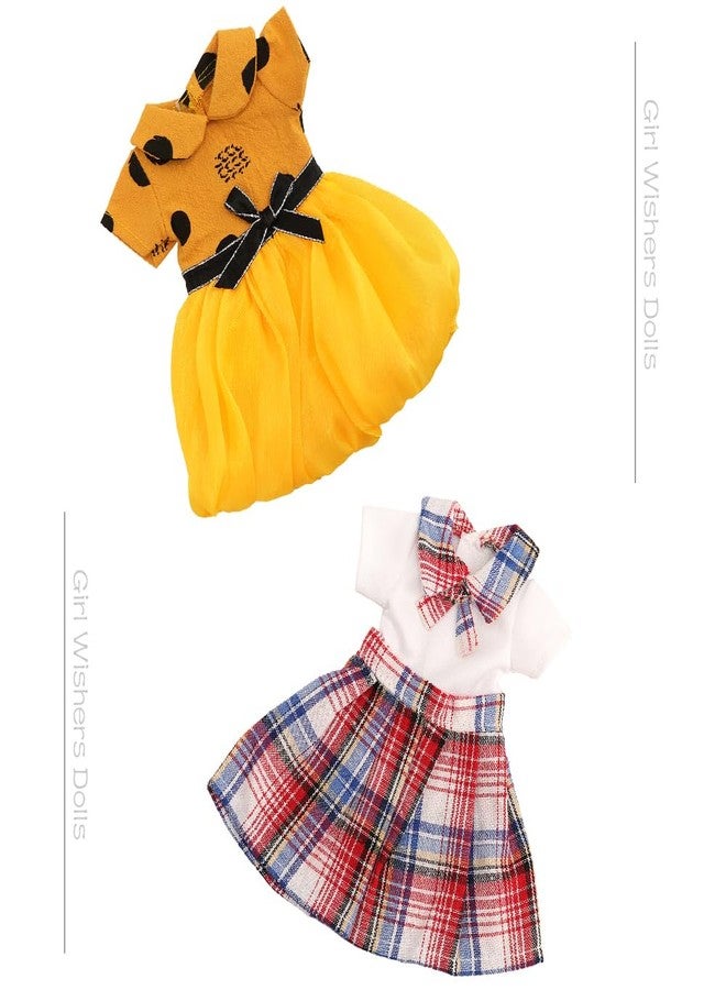 BM 10 Sets American Wellie Doll Clothes Outfits Dolls Handmade Casual Wear Clothes and Other 14 -14.5 Inch Dolll - Image 3