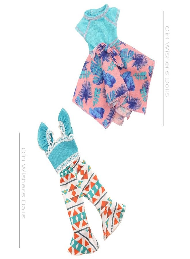 BM 10 Sets American Wellie Doll Clothes Outfits Dolls Handmade Casual Wear Clothes and Other 14 -14.5 Inch Dolll - Image 5