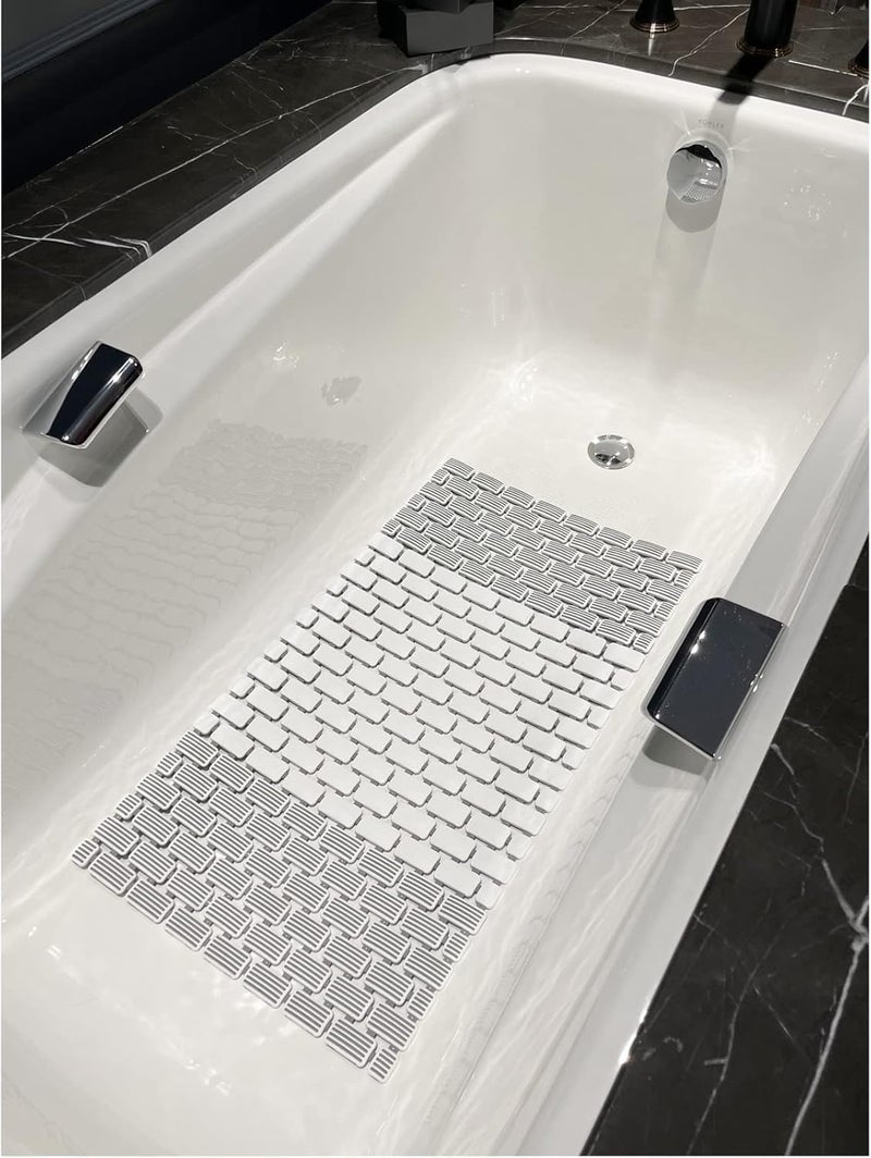Heavy Duty Bathroom Shower Mat, Non Slip Bath Rug with Suction Cup Base, Waterproof Flexible Floor Mat, Quick Dry Bathroom Safety Carpet for Bathtub and Wet Areas - Image 4