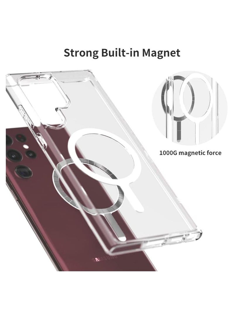 Rock Pow Magnetic Translucent Hard Frost Cover For Samsung S23Ultra Case with Mag Safe Matte Clear - Image 2