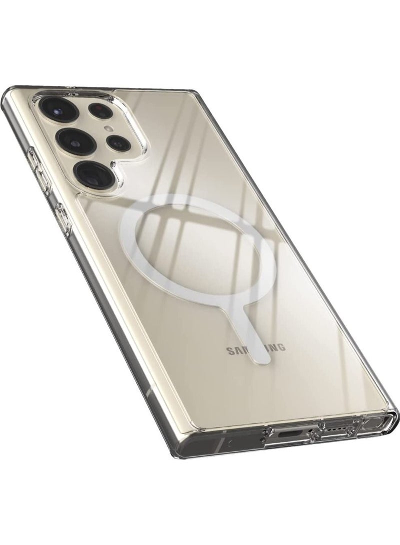 Rock Pow Magnetic Translucent Hard Frost Cover For Samsung S23Ultra Case with Mag Safe Matte Clear - Image 1