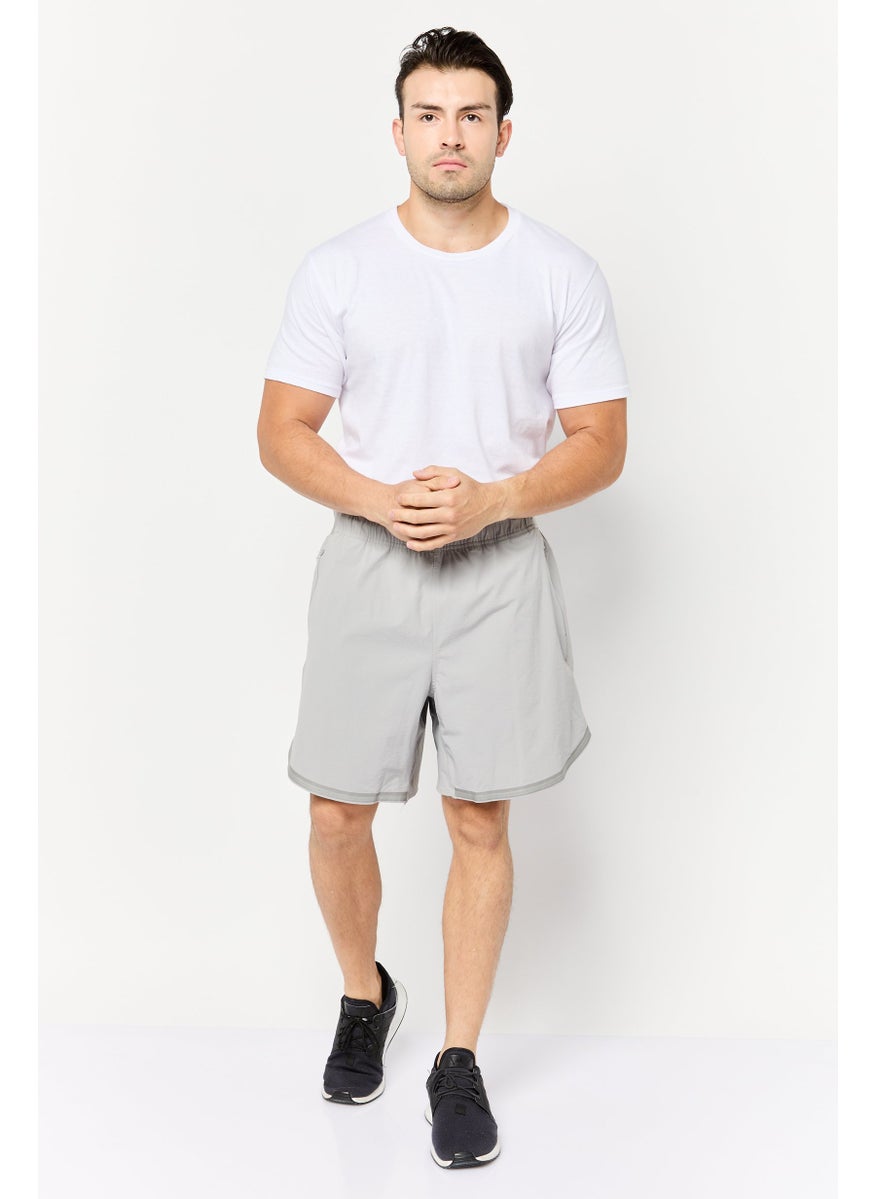 Adidas Men Sportswear Fit 7 Inseam Outdoor Shorts, Grey  - Image 2