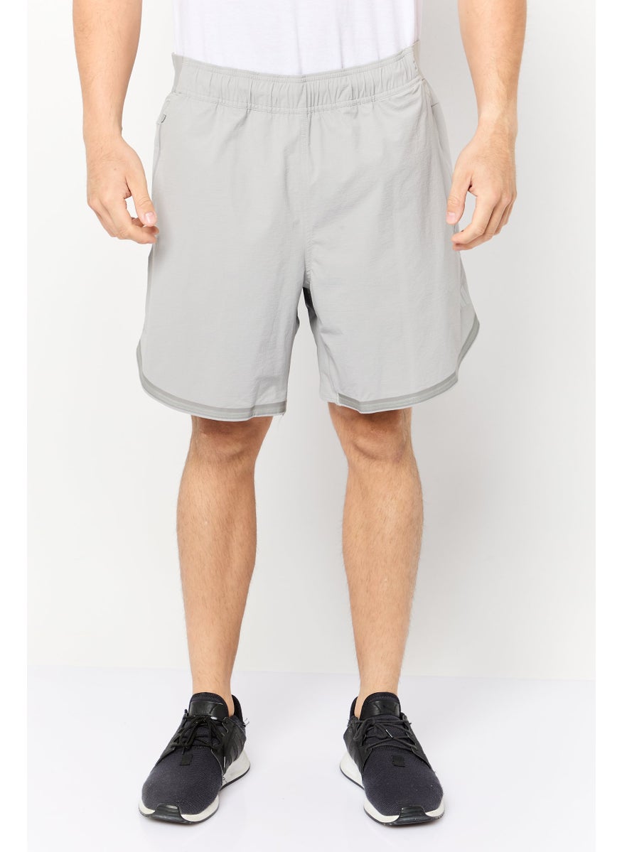 Adidas Men Sportswear Fit 7 Inseam Outdoor Shorts, Grey  - Image 1