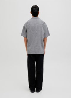 JACK & JONES Textured Regular Fit Resorts Collar Shirt  - Image 3