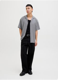 JACK & JONES Textured Regular Fit Resorts Collar Shirt  - Image 2
