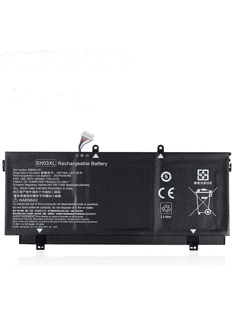 SH03XL HSTNN-LB7L Battery Compatible for HP Spectre X360 13-W021TU 13-W020TU 13-W033ng 13-W0xx X360 13-AC015TU 13-AC013TU 13-AC033DX - Image 1