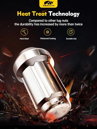 MIKKUPPA M12x1.5 Spline Lug Nuts - Replacement for Ford Fusion Focus Escape, Honda Accord CRV Civic, Chevy Malibu Impala Aftermarket Wheel - 20pcs Chrome Closed End Lug Nuts with 1 Socket Key - Image 4