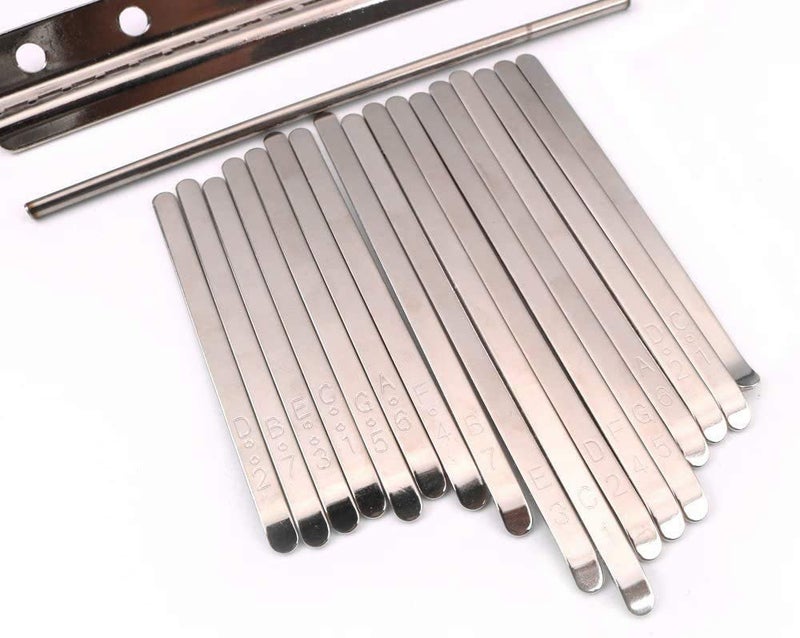 Liyafy Pack of 17 Keys Kalimba DIY Keys Bridge Kit for DIY Kalimba Mbira Thumb Piano Repairing Parts - Image 3