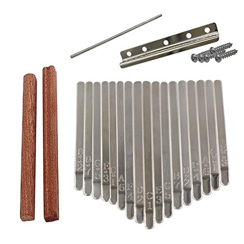 Liyafy Pack of 17 Keys Kalimba DIY Keys Bridge Kit for DIY Kalimba Mbira Thumb Piano Repairing Parts - Image 1
