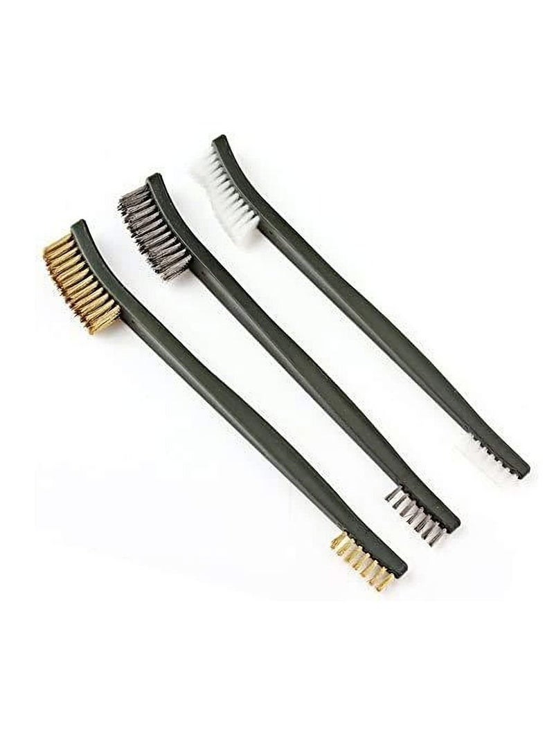 Excefore Mini Wire Brush Set, Rust Paint Metal Cleaner, Welding Slag and - 3 Pieces  - Image 1