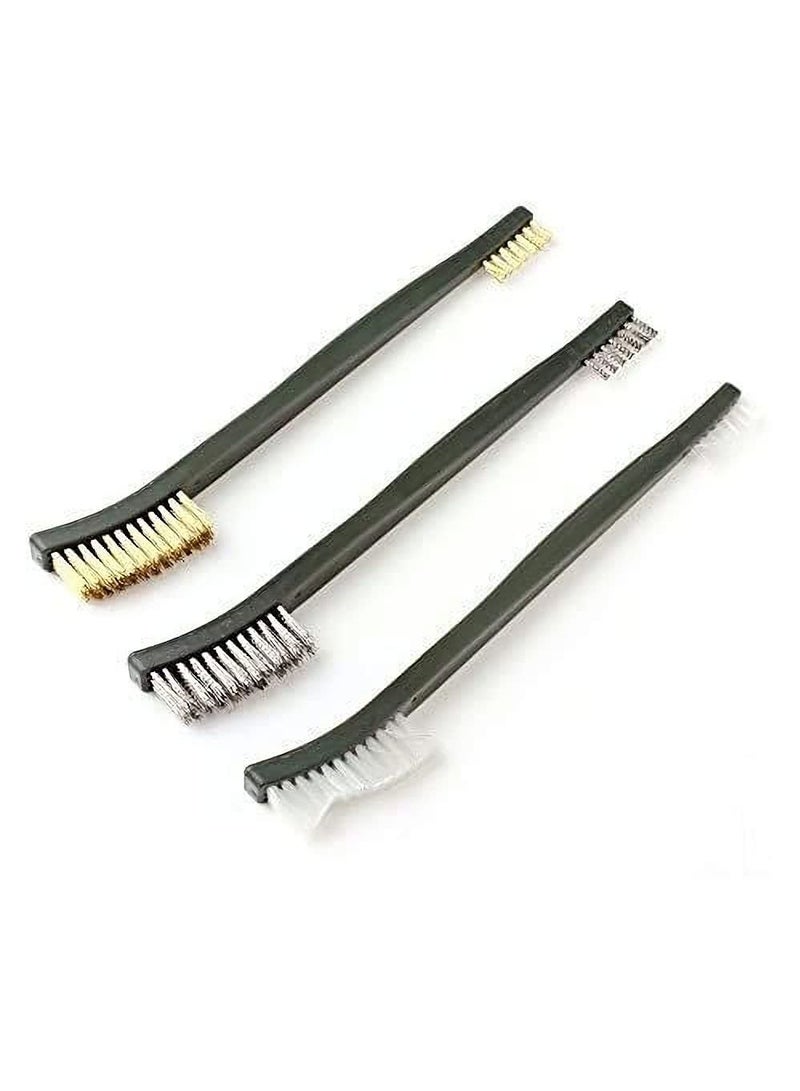 Excefore Mini Wire Brush Set, Rust Paint Metal Cleaner, Welding Slag and - 3 Pieces  - Image 2