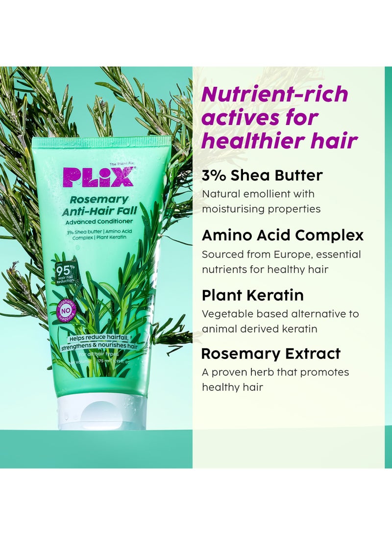 PLIX THE PLANT FIX Anti Hairfall Regime - Advanced Shampoo Conditioner with Rosemary Extract, Ceramides And Plant Keratin Reduces Hair Fall Strengthens Hair - For Men & Women - Image 3