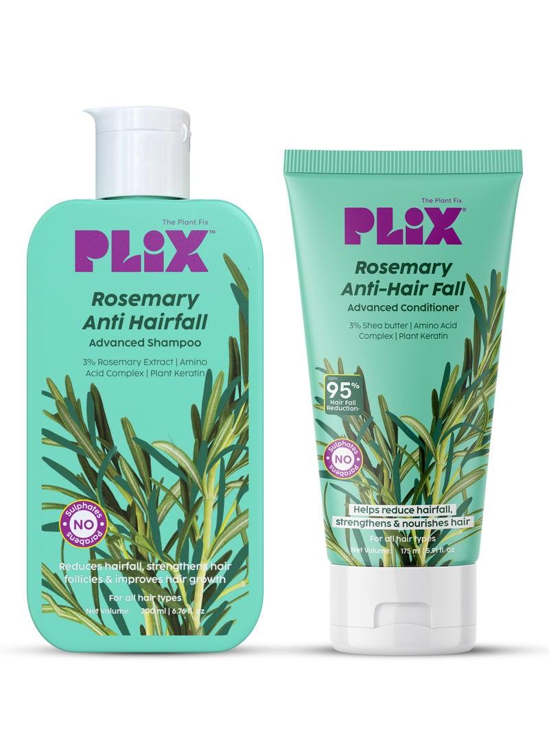 PLIX THE PLANT FIX Anti Hairfall Regime - Advanced Shampoo Conditioner with Rosemary Extract, Ceramides And Plant Keratin Reduces Hair Fall Strengthens Hair - For Men & Women - Image 1
