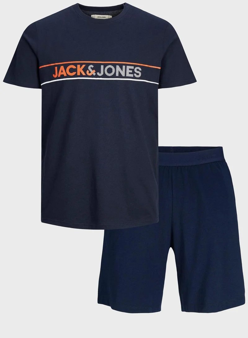 Jack & Jones Junior Youth Logo T-Shirt & Shorts Set