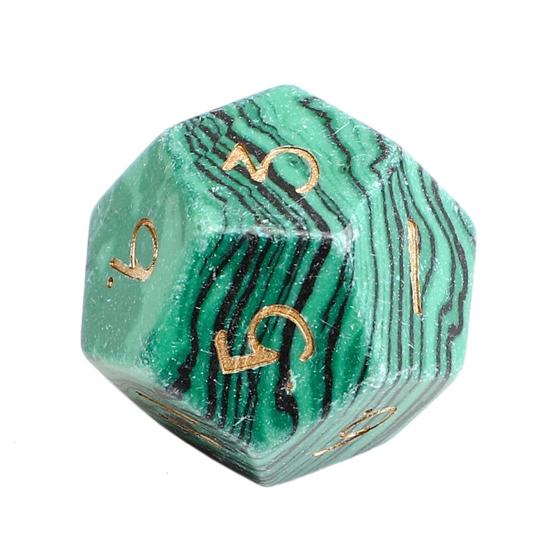 Synthetic Gem Malachite Z04 Suit Trpg Multi-Faceted Coc Running Group Dnd Engraving Digital Dice - Image 3