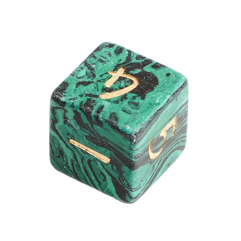 Synthetic Gem Malachite Z04 Suit Trpg Multi-Faceted Coc Running Group Dnd Engraving Digital Dice - Image 1
