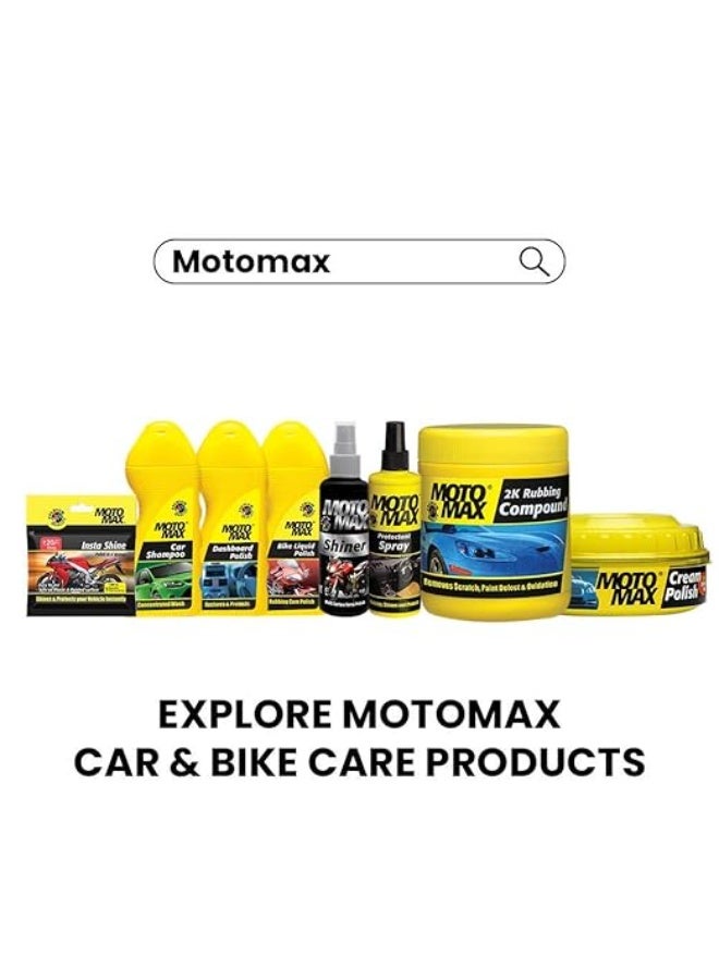 Motomax Bike & Car Cream Polish 230gm | Carnuba Wax & Micro Polishing Agents with Sponge. Protects & Shines Cars, Bike, Motorcycle, Water Repellent Polish for Auto Care needs, Removes Minor scratches - Image 4
