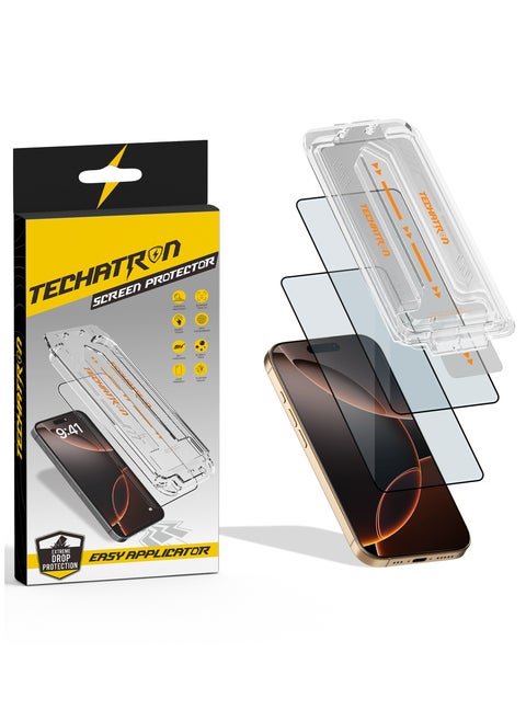 Tempered Glass for iPhone 15 Plus/16 Plus Screen Protector | Easy Install | 9H+ Hardness | Edge-to-Edge Coverage | Thin & Ultra-Clear | Easy Applicator | Pack of 2