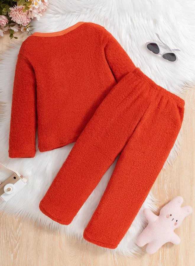 Take Two Girls Patchwork Fleece Top and Pyjama Set