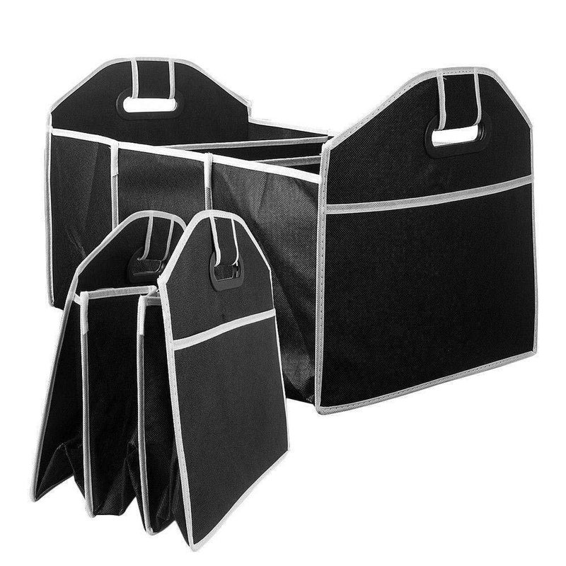 Shreerang granthraj polyester car van trunk cargo picnic trip organizer water bottle holder storage folding box Multi color - Image 1