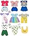 ARTST Baby Doll Clothes 8 Set 1416 inch Baby Doll Accessories Outfit Pajamas with Headbands Valentines Gift for 43cm New Born 15 inch Bitty16 inch BoysNO Doll - Image 4