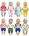 ARTST Baby Doll Clothes 8 Set 1416 inch Baby Doll Accessories Outfit Pajamas with Headbands Valentines Gift for 43cm New Born 15 inch Bitty16 inch BoysNO Doll - Image 2