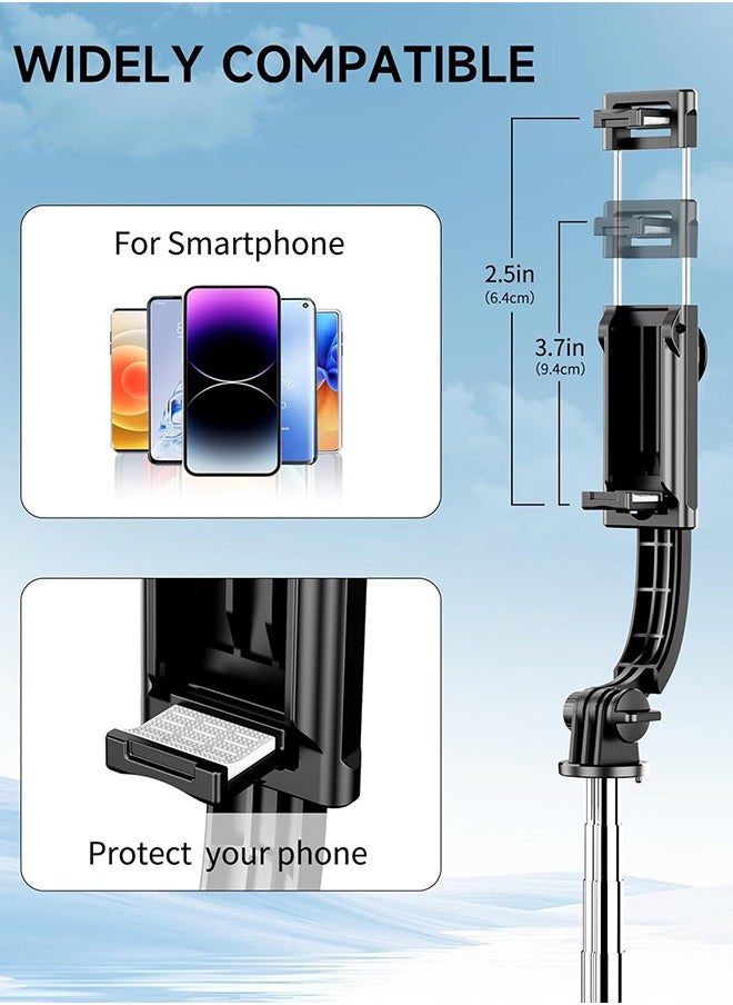 Generic - 42 Inches Selfie Sticks Tripod,Separate design smartphone tripod Stand with Wireless Remote Control and Double fill light Portable Retractable Cell Phone Tripod for iPhone/Samsung/GoPro/Android Phone - Image 1