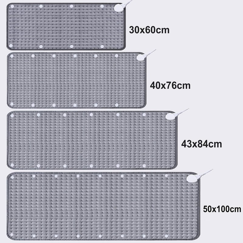 Ofrdncy Large Electric Heating Pads 40x76cm for Back,Neck,Abdomen,Moist Heated Pad for Shoulder,Knee,Soft Machine Wash Fabric,Dry&Moist Heat & Auto Shut Off(Light Gray, 16''×30'') - Image 2