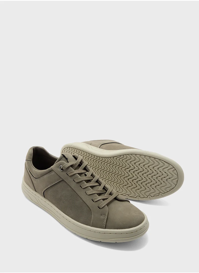 Robert Wood Perforation Details Casual Sneakers