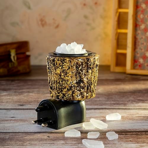 Prathna® Designer Electric Kapoor Dani with Wooden Finish | Camphor Diffuser & Aroma Burner for Pooja, Meditation & Home Fragrance | Plug-in Electric Camphor Vaporizer for Daily Use - Image 2