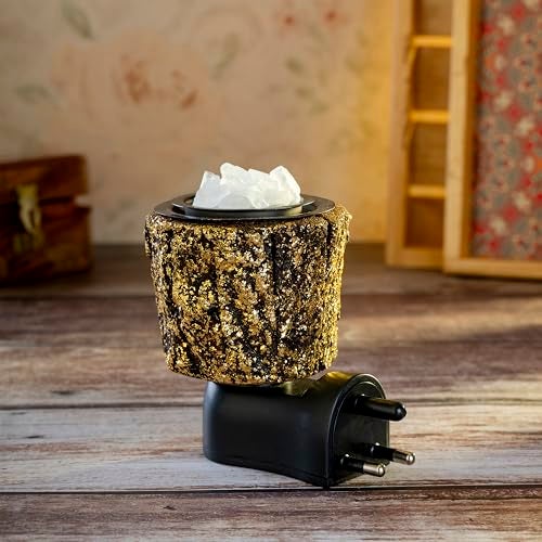 Prathna® Designer Electric Kapoor Dani with Wooden Finish | Camphor Diffuser & Aroma Burner for Pooja, Meditation & Home Fragrance | Plug-in Electric Camphor Vaporizer for Daily Use - Image 4