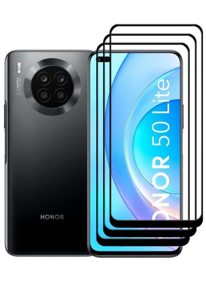 ACLIX 3 Pieces Antistatic ESD Dustproof Premium Quality High Definition Tempered Glass Screen Protector Designed For Honor 50 Lite - Image 1
