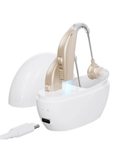 Rechargeable Hearing Aids For Seniors, Sound Amplifier With Noise Canceling Function, Digital Hearing Aid With Charging Case, Simple to Operate and Hear Clear Sound