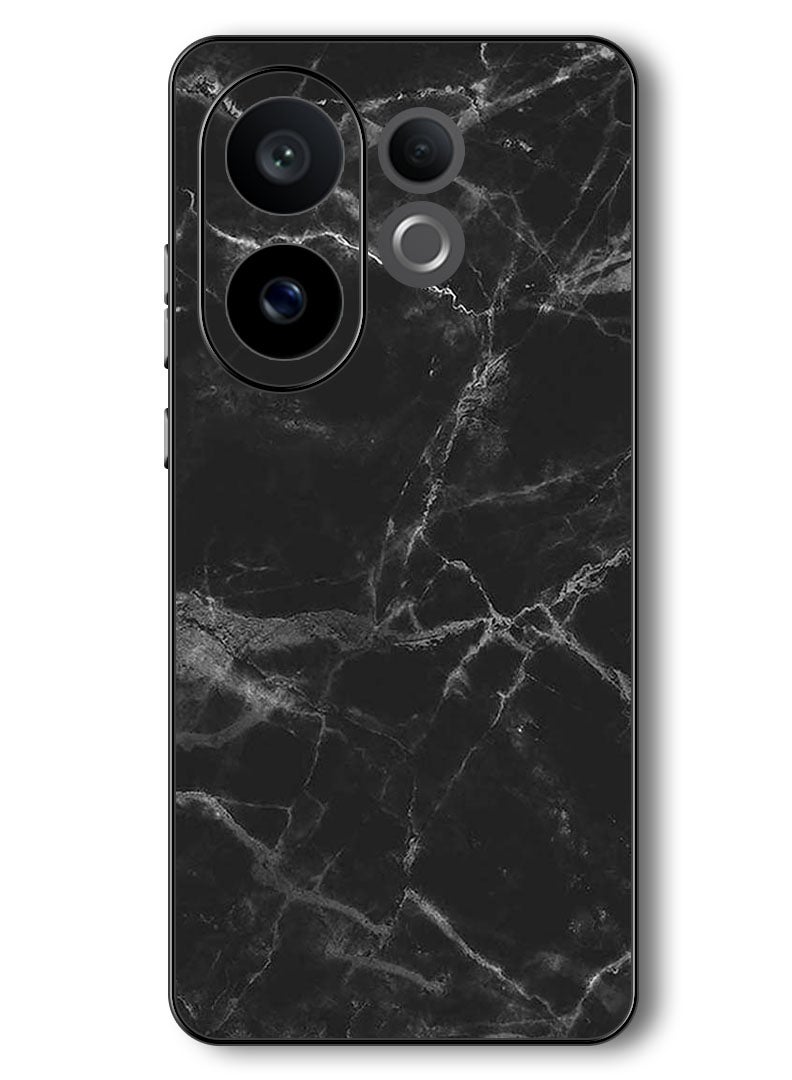 Theodor Case Compatible with Vivo V60 6.77 Inch Protection Shockproof Bumper Cover Black Marble - Image 1