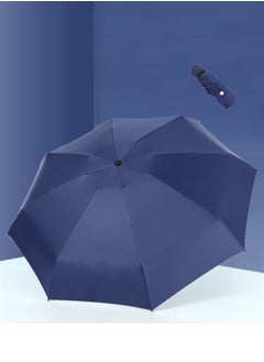 SUNCARE Mini Sun Umbrella with Protective Case, 8 Ribs Compact UV Umbrella for Summer & Sun Protection, Windproof Folding Travel Umbrella Ideal for Men & Women (Navy Blue)  - Image 3