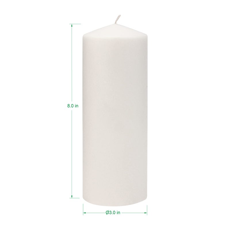 Stonebriar Unscented White Tall Pillar Candles, 80 Hour Burning Candle Pillars, Perfect for Decor, Weddings, Emergencies 3" X 8", 6 count - Image 5
